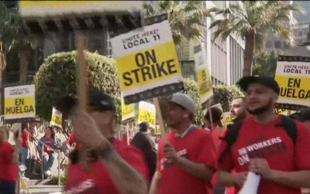 Thousands of California hotel workers go on strike during busy holiday weekend