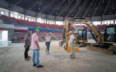 Bien adelantados los trabajos en el Coliseo de Aguada para recibir a Los Santeros del BSN.