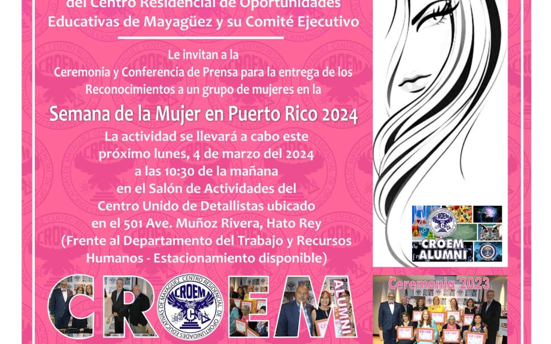 Convocatoria – Conferencia de Prensa – Premios Semana de la Mujer