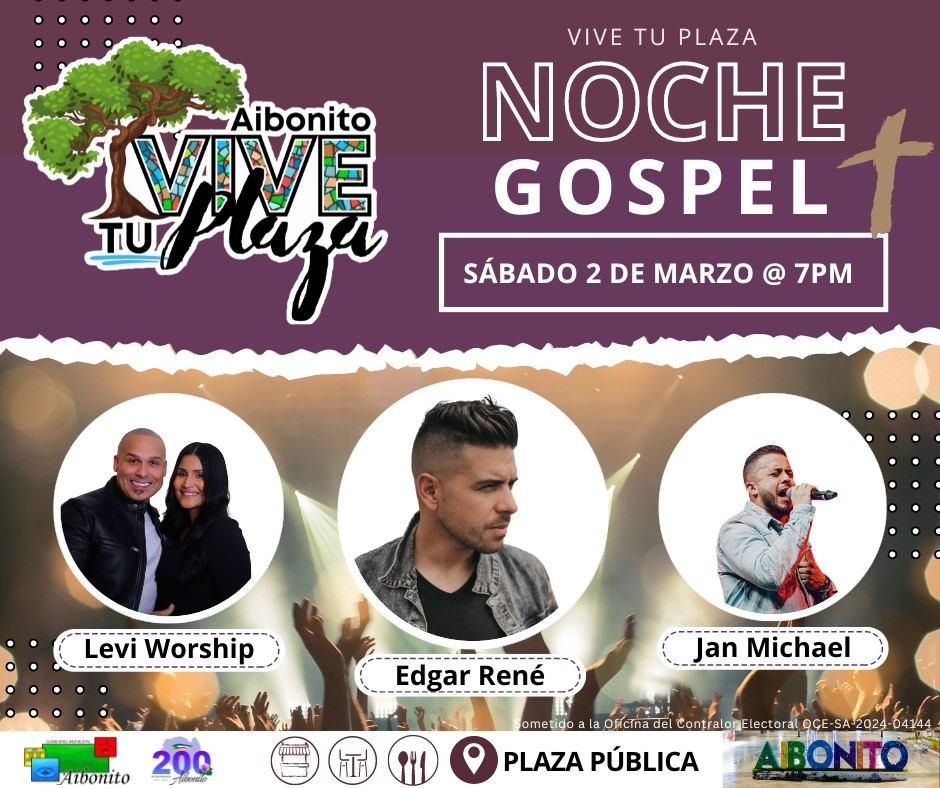 Invitación a la Primera Noche Gospel en Aibonito: ¡Vive Tu Plaza!